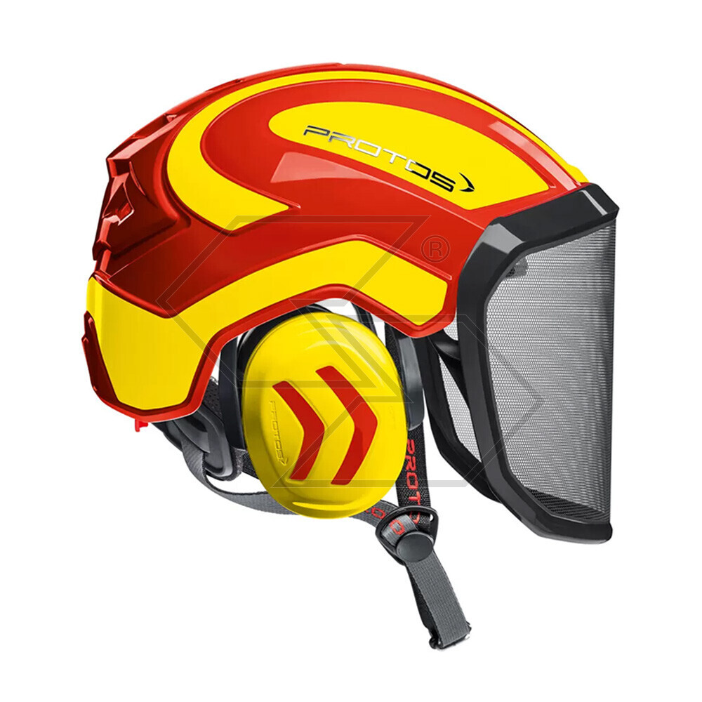 Casco PROTOS ARBORIST rosso/giallo