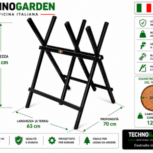 Alternative view of Cavalletto per Taglio Legna Pieghevole – Pronto all’Uso Made in Italy spedizione gratuita